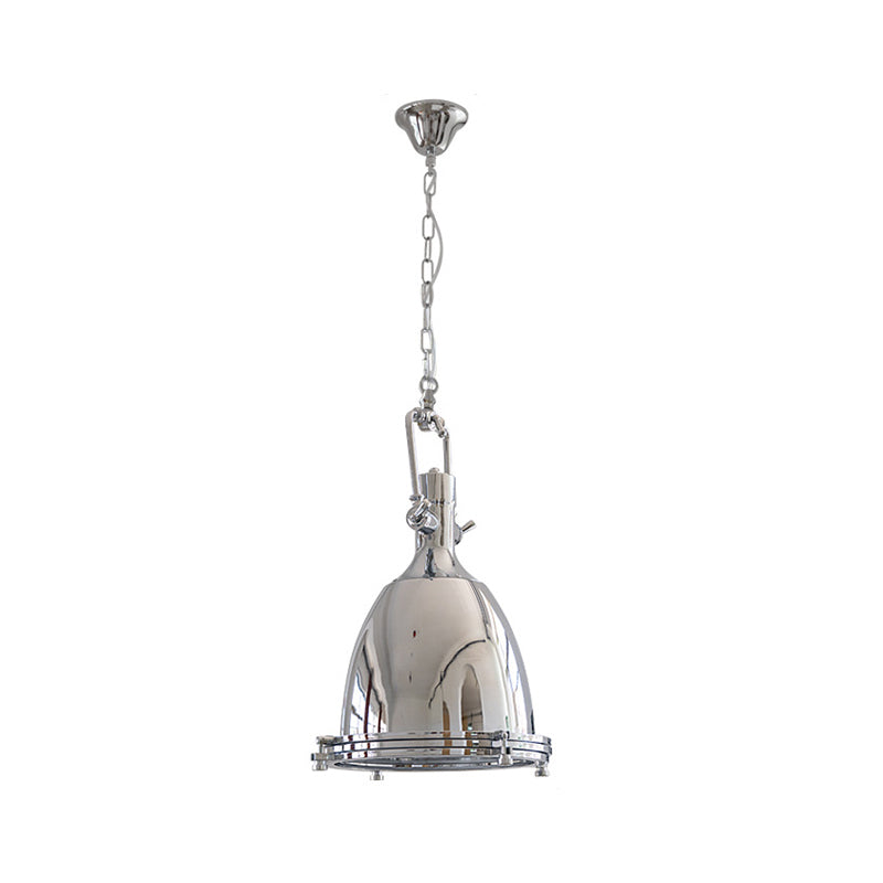 Contemporary Industrial Iron Glass Bowl 1-Light Pendant Light For Dining Room