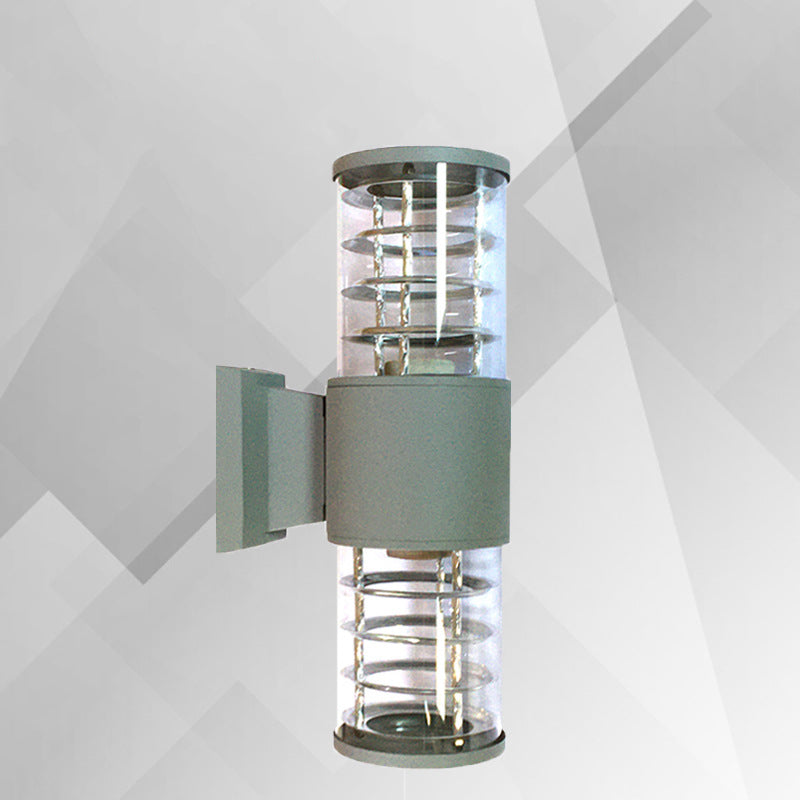 Traditional European Waterproof Aluminum Glass Linear 2-Light Wall Sconce Lamp For Garden