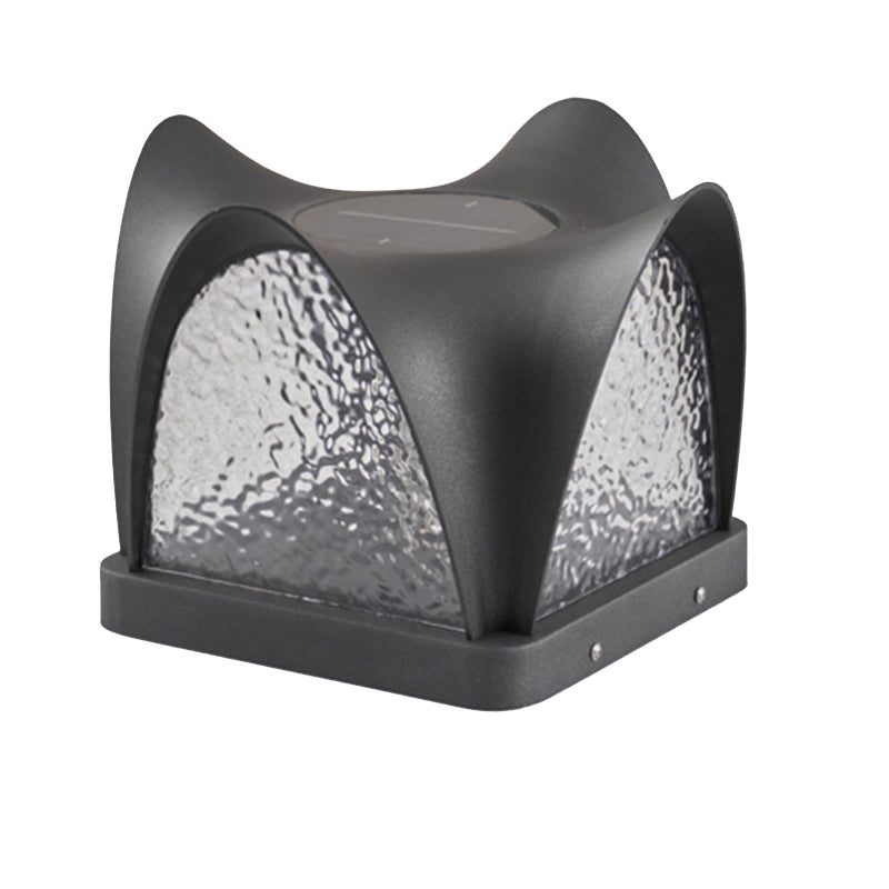 Modern Minimalist Waterproof Solar Stainless Steel ABS Round LED Landscape Lighting Outdoor Light For Outdoor Patio