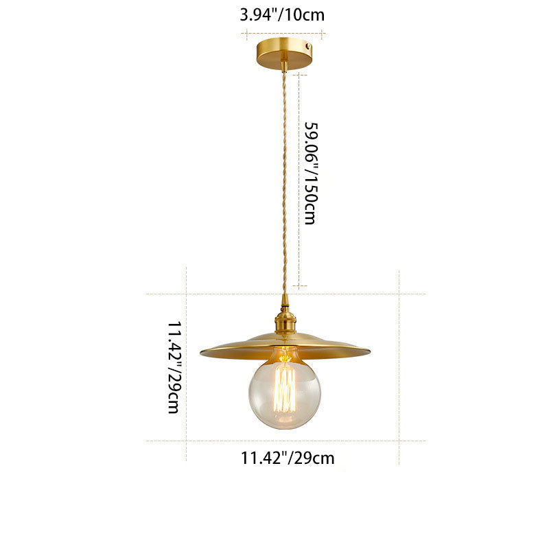 Contemporary Industrial Copper Glass Linear 1-Light Pendant Light For Dining Room