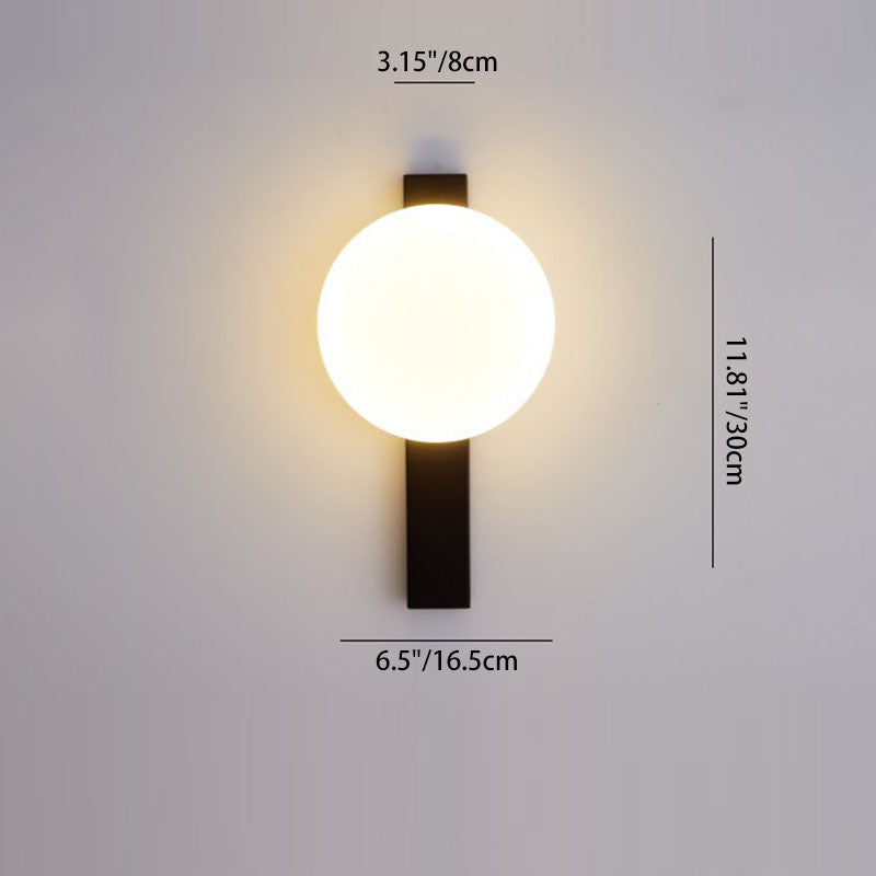 مصباح حائط LED دائري من البلاستيك والحديد بتصميم عصري بسيط لغرفة النوم