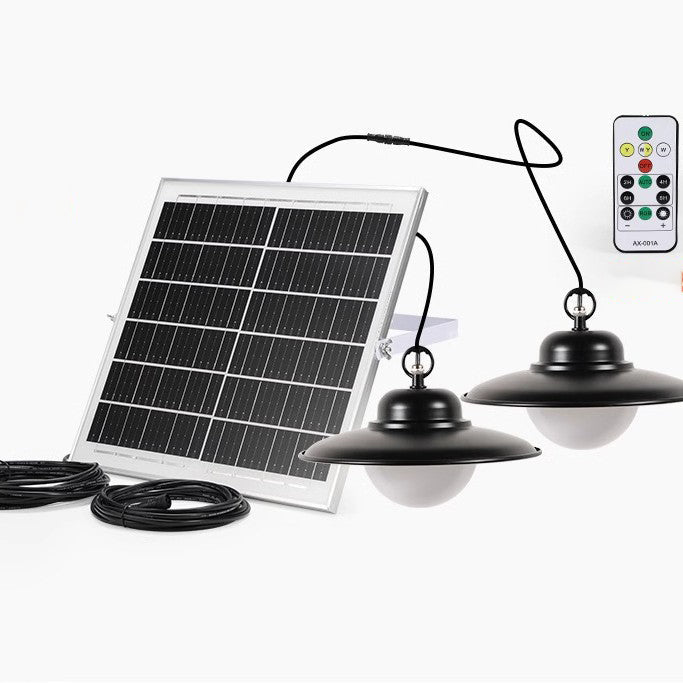 Contemporary Industrial Waterproof Solar Aluminum PC Round LED Pendant Light For Garden