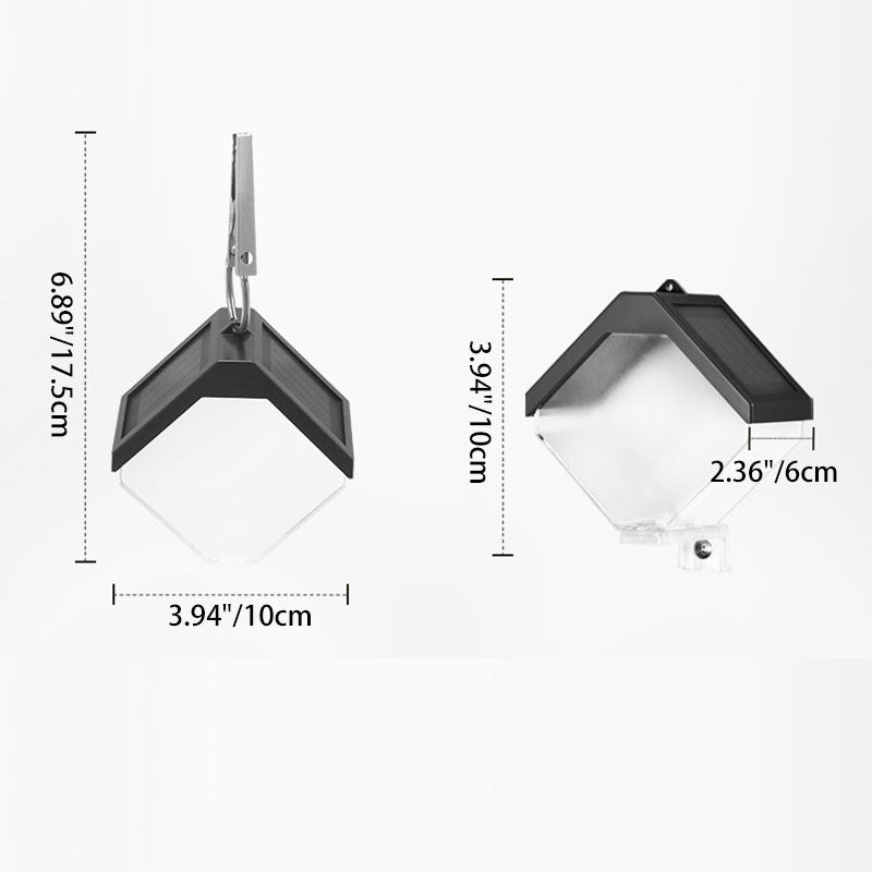 Modern Art Deco Waterproof Solar ABS PC Metal Square Wall-mounted And Portable Light-Controlled Sensing LED Wall Sconce Lamp For Garden