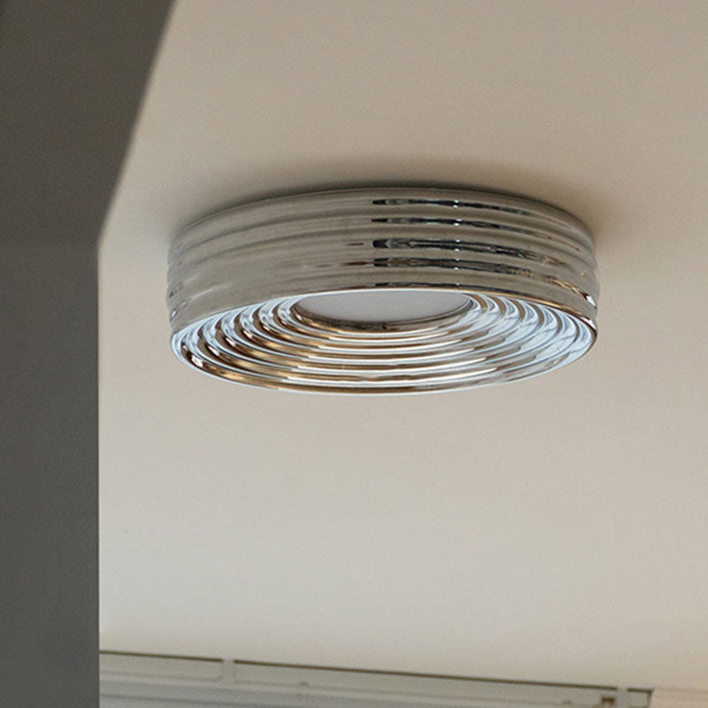 Modern Minimalist Acrylic Iron Round LED Flush Mount Ceiling Light For Bedroom