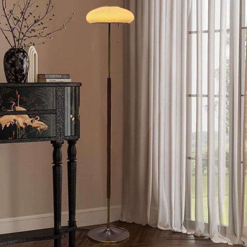 Modern Minimalist Iron Glass Lantern LED Standing Floor Lamp For Bedroom