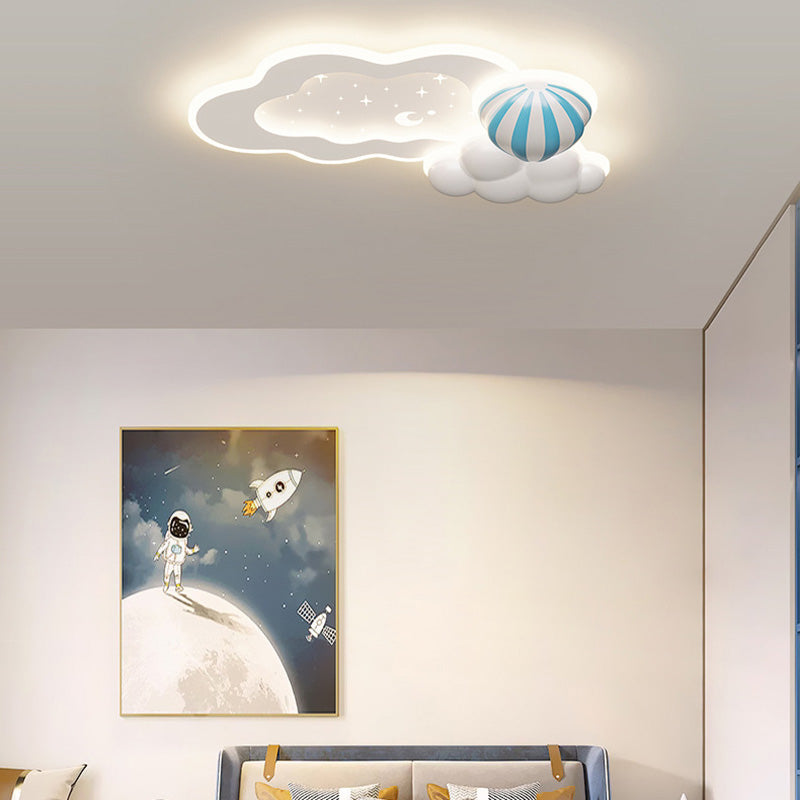 モダンアールデコ調 宇宙 ランド バタフライ クラウド バルーン PE アクリル アイアン LED フラッシュマウント シーリングライト 寝室用