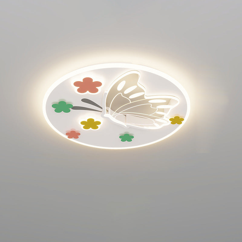 モダンアールデコ調 宇宙 ランド バタフライ クラウド バルーン PE アクリル アイアン LED フラッシュマウント シーリングライト 寝室用