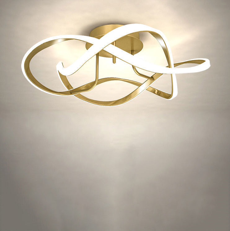 مصباح سقف LED شبه مسطح من الألومنيوم PVC بتصميم إسكندنافي معاصر لغرفة المعيشة