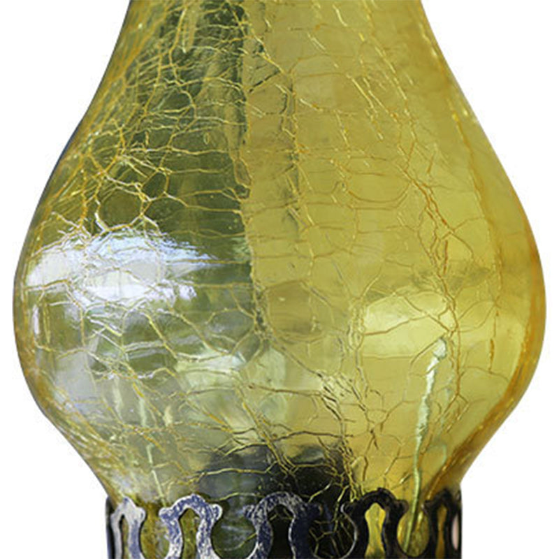 Traditional Vintage Round Ball Cylinder Glass Iron 1-Light Wall Sconce Lamp For Living Room