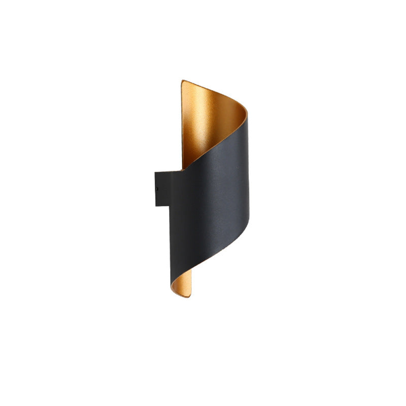 Modern Minimalist Curved PC Aluminum LED Wall Sconce Lamp For Outdoor