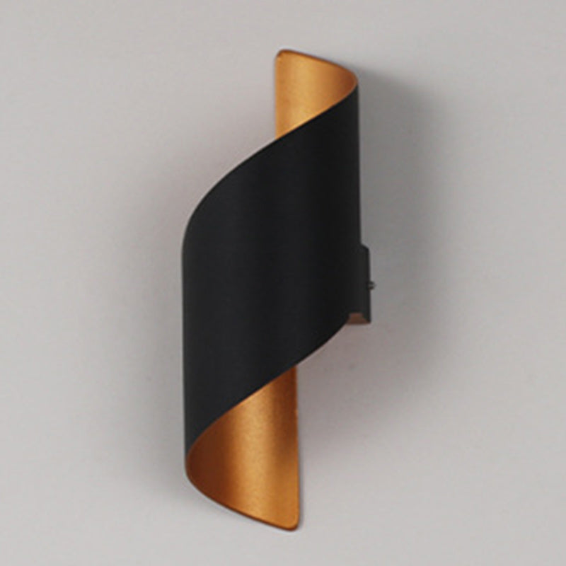 Modern Minimalist Curved PC Aluminum LED Wall Sconce Lamp For Outdoor