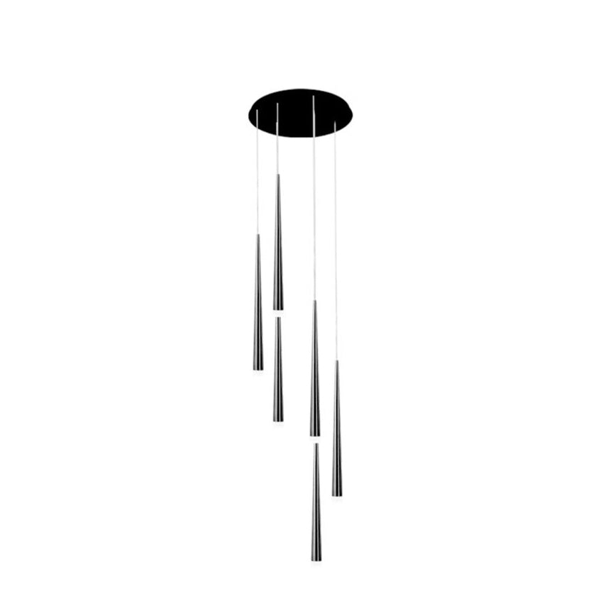 Modern Minimalist Round Branch Acrylic Iron LED Chandeliers For Living Room