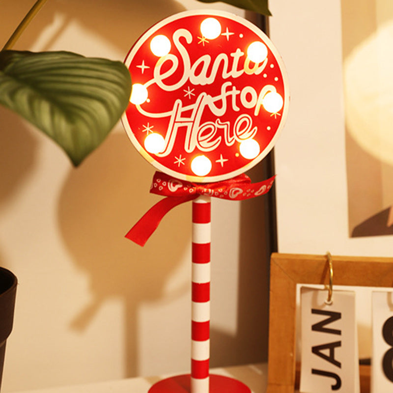 Modern Art Deco Round Octagon Rectangle Crown Christmas Hat House Metal Wood LED Table Lamp For Bedroom