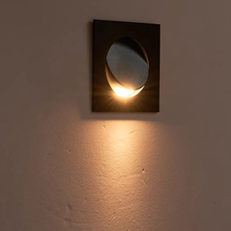 Modern Minimalist Round Square Aluminum LED Wall Sconce Lamp For Living Room