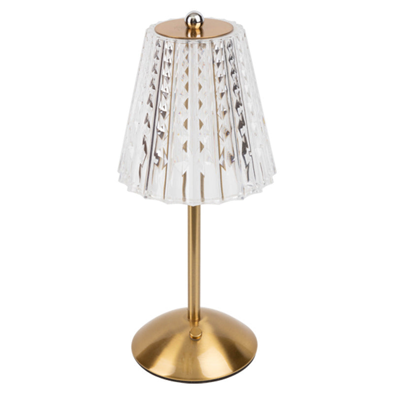 Modern Minimalist Round Half Cone PC Iron LED Table Lamp For Living Room