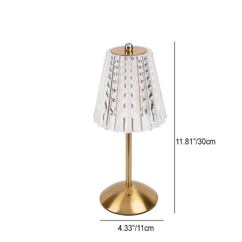 Modern Minimalist Round Half Cone PC Iron LED Table Lamp For Living Room