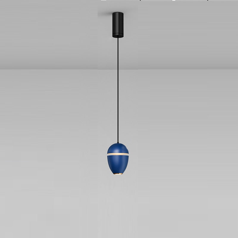 Modern Minimalist Round Horn Water Drop Shape Lift Acrylic Aluminum LED Pendant Light For Living Room