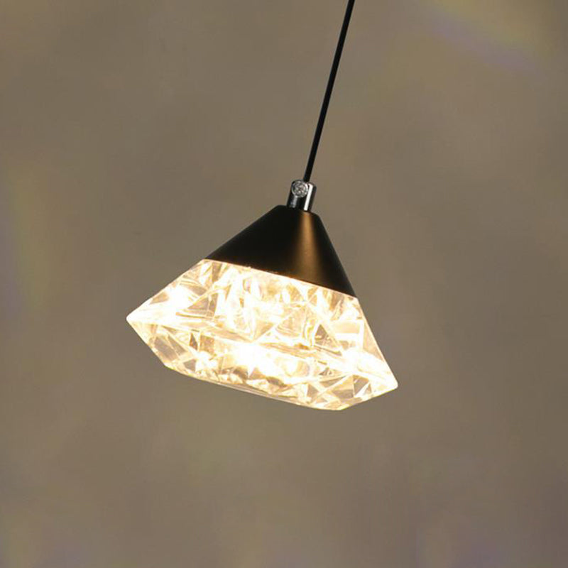 ثريات LED بتصميم آرت ديكو عصري على شكل أسطوانة مستديرة ومخروط مربع من الأكريليك والألومنيوم والحديد لغرفة المعيشة