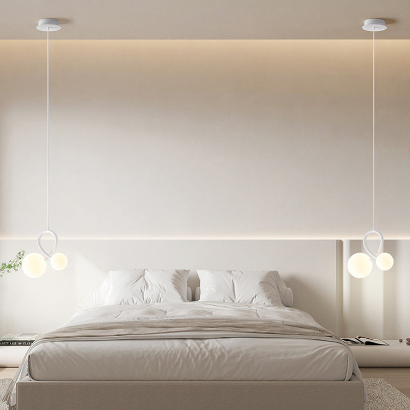 ثريات LED من الحديد الراتنجي المنحني بتصميم عصري بسيط لغرفة المعيشة