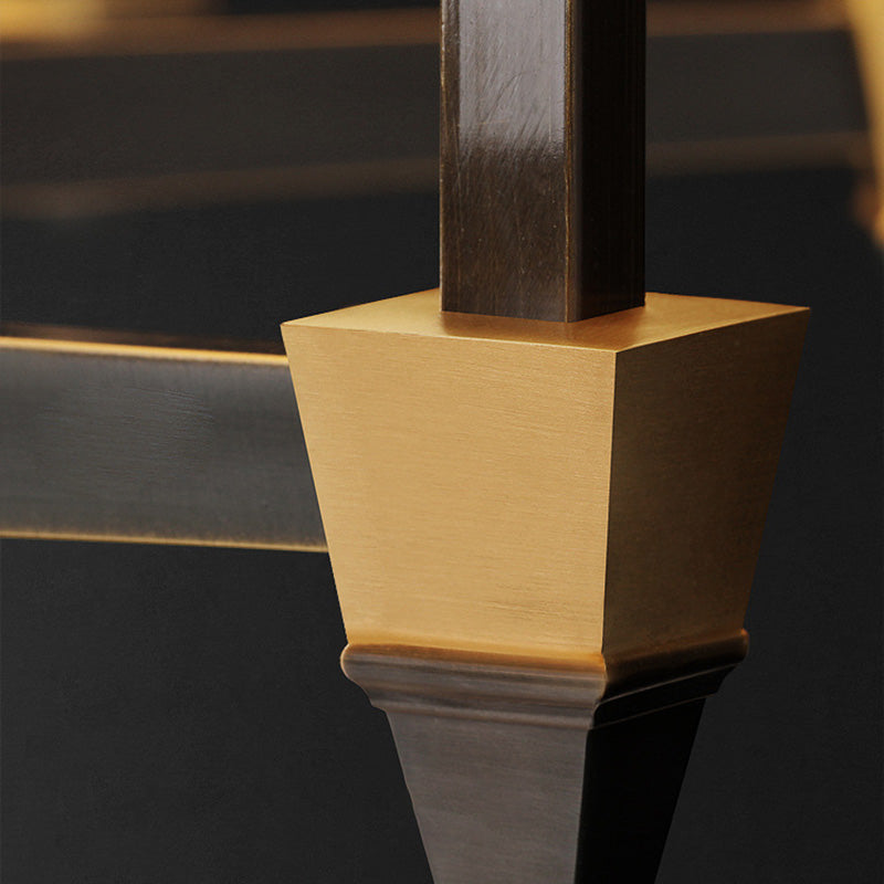 Traditional Vintage Round Branch Linen Copper 3/6/8/10 Light Chandelier For Living Room