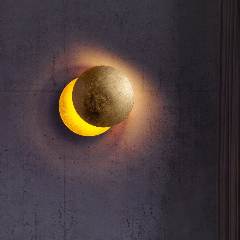 Modern Minimalist Removable Round Alloy LED Wall Sconce Lamp For Living Room