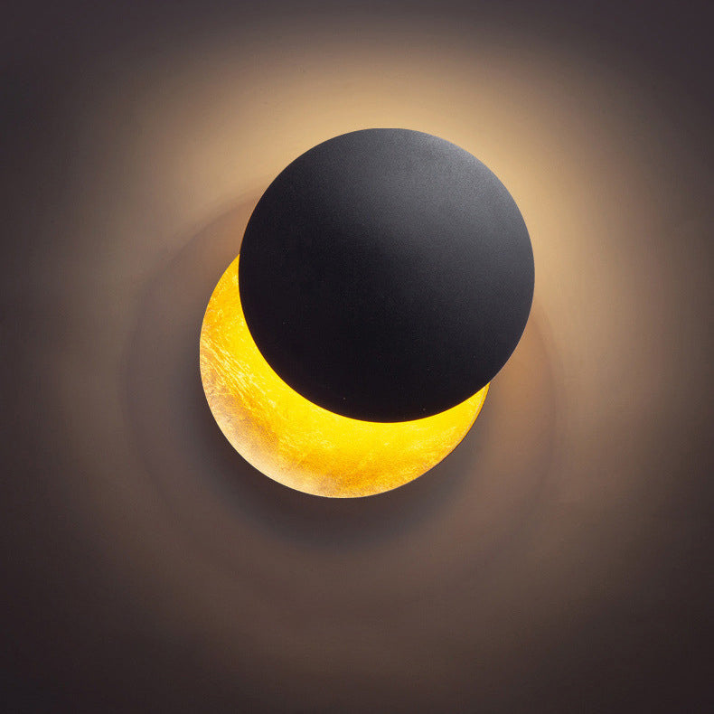 Modern Minimalist Removable Round Alloy LED Wall Sconce Lamp For Living Room