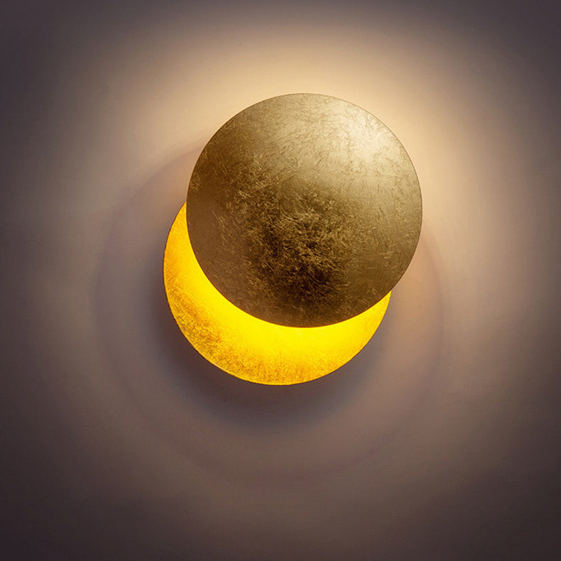 Modern Minimalist Removable Round Alloy LED Wall Sconce Lamp For Living Room