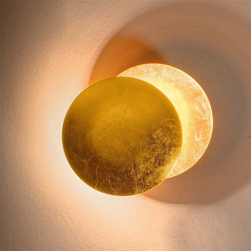 Modern Minimalist Removable Round Alloy LED Wall Sconce Lamp For Living Room