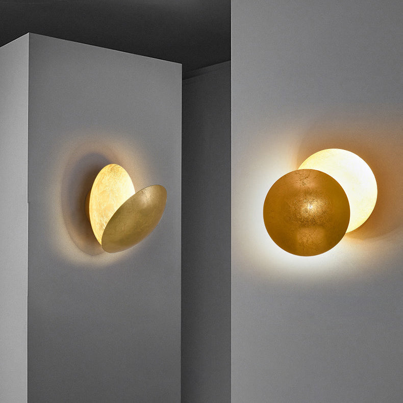 Modern Minimalist Removable Round Alloy LED Wall Sconce Lamp For Living Room