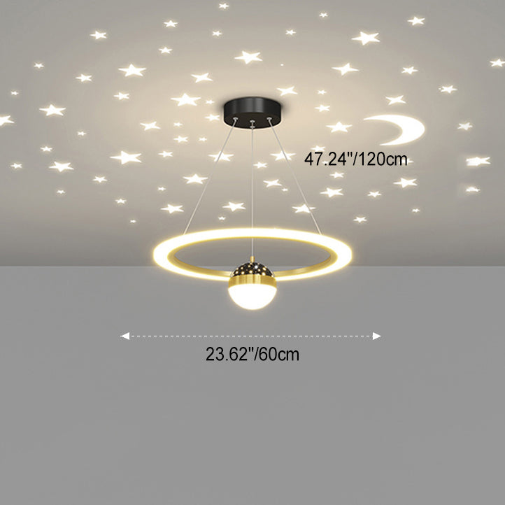 ثريا LED معاصرة بتصميم إسكندنافي دائري من الأكريليك والألومنيوم والحديد لغرفة المعيشة
