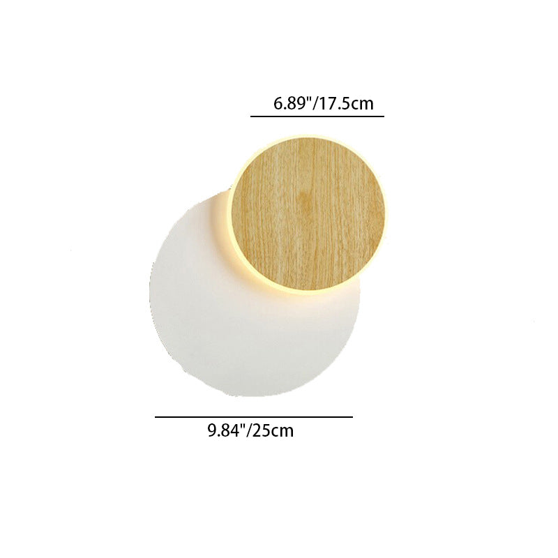 現代的なスカンジナビアの円形四角アクリル鉄製LED壁取り付け用燭台ランプ(リビングルーム用)