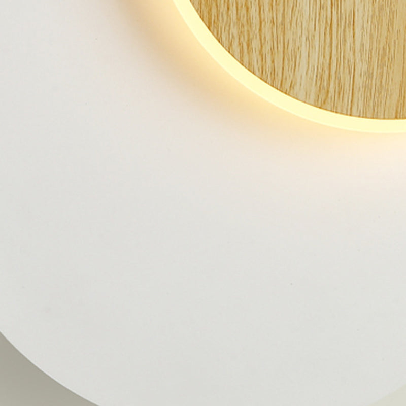 現代的なスカンジナビアの円形四角アクリル鉄製LED壁取り付け用燭台ランプ(リビングルーム用)