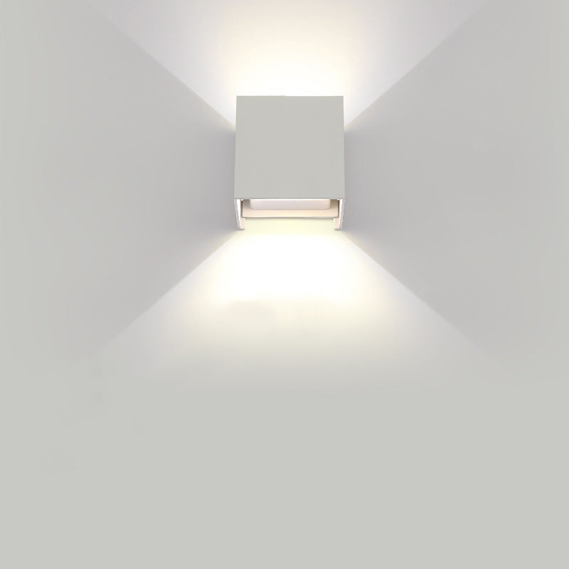 مصباح حائط LED من الألومنيوم بتصميم مستطيل بسيط وعصري لغرفة المعيشة