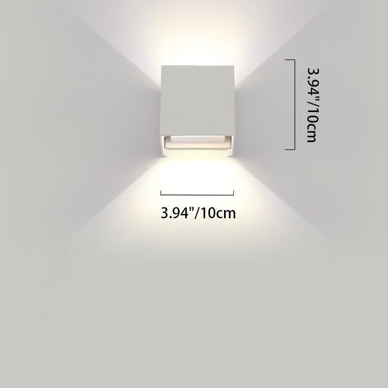 مصباح حائط LED من الألومنيوم بتصميم مستطيل بسيط وعصري لغرفة المعيشة