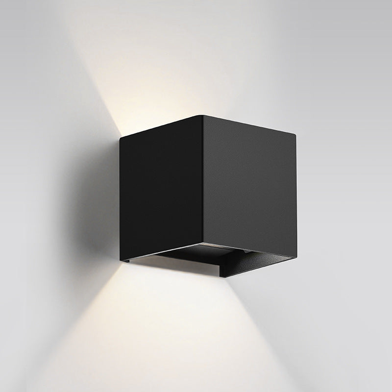 مصباح حائط LED من الألومنيوم بتصميم مستطيل بسيط وعصري لغرفة المعيشة