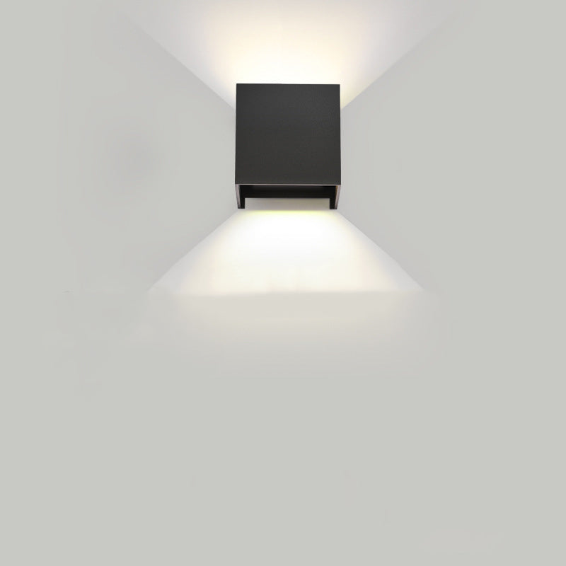مصباح حائط LED من الألومنيوم بتصميم مستطيل بسيط وعصري لغرفة المعيشة