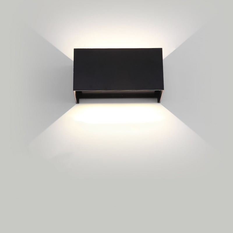 مصباح حائط LED من الألومنيوم بتصميم مستطيل بسيط وعصري لغرفة المعيشة