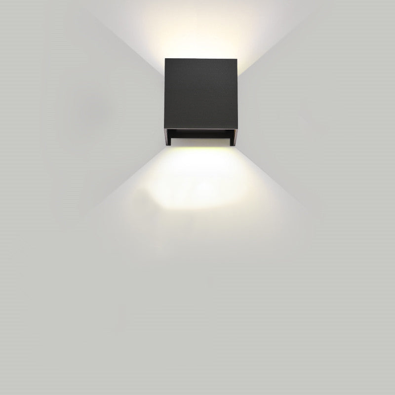 مصباح حائط LED من الألومنيوم بتصميم مستطيل بسيط وعصري لغرفة المعيشة