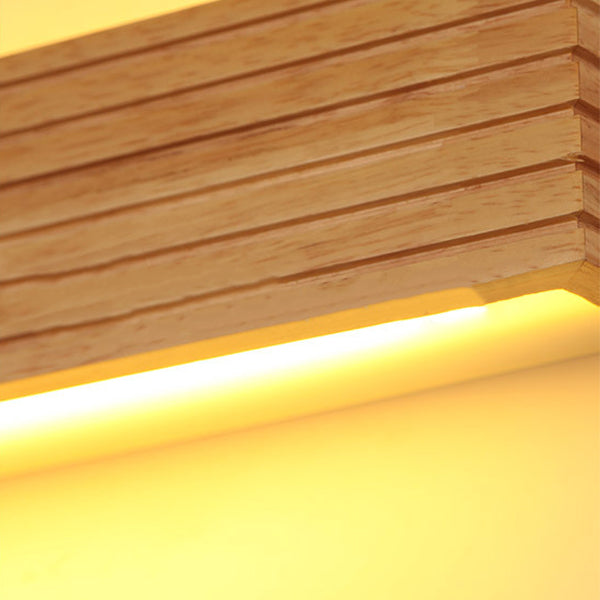 مصباح حائط LED خشبي أكريليك مستطيل الشكل بتصميم عصري بسيط لغرفة المعيشة