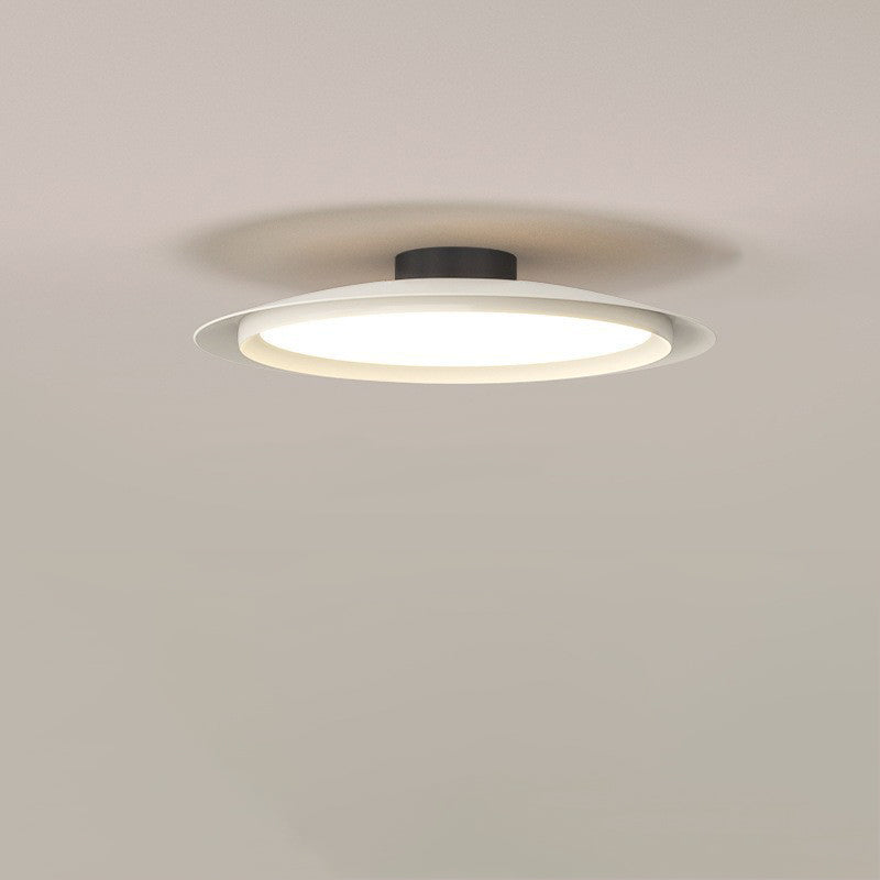 Contemporary Creative Dish Round Acrylic Iron LED Semi-Flush Mount Ceiling Light For Bedroom