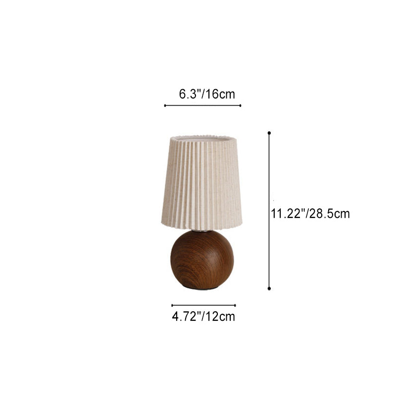 Modern Minimalist Cylinder Conical Fabric Ceramic 1-Light Table Lamp For Bedroom