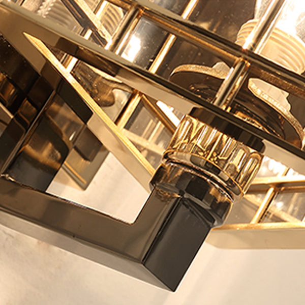 現代的なスカンジナビアの丸型シリンダーガラス鉄製1灯壁取り付け用燭台ランプリビングルーム用