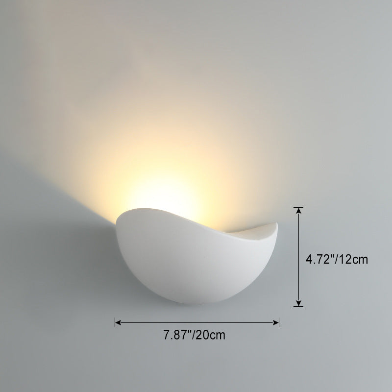 Modern Minimalist Triangle Bird's Nest Half Circle Waterproof Aluminum LED Wall Sconce Lamp For Outdoor Patio