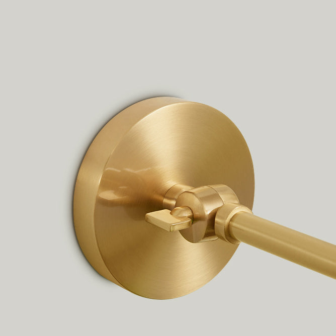 現代的なスカンジナビアのラウンドロングロッドガラス真鍮1ライト壁取り付け用燭台ランプリビングルーム用