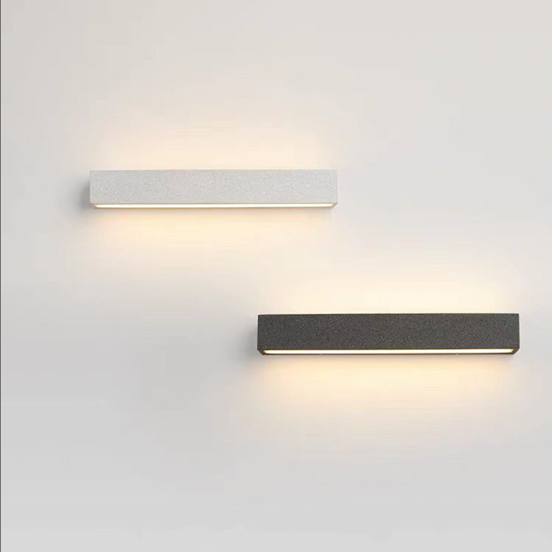 Modern Minimalist Square Long Acrylic Concrete LED Wall Sconce Lamp For Outdoor Patio