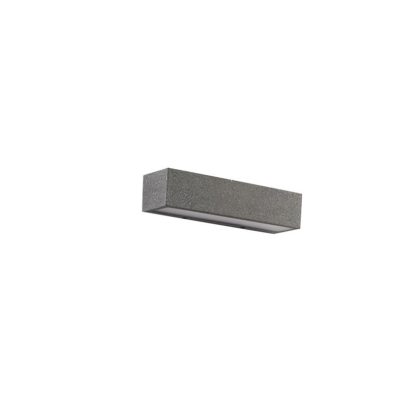 Modern Minimalist Square Long Acrylic Concrete LED Wall Sconce Lamp For Outdoor Patio
