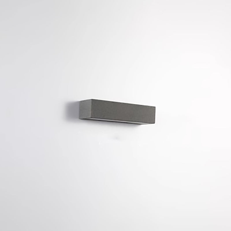 Modern Minimalist Square Long Acrylic Concrete LED Wall Sconce Lamp For Outdoor Patio