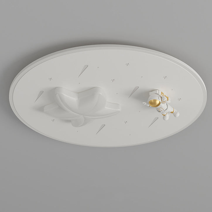 مصباح سقف LED دائري للأطفال على شكل نجمة رائد فضاء بتصميم عصري من الأكريليك لغرفة المعيشة