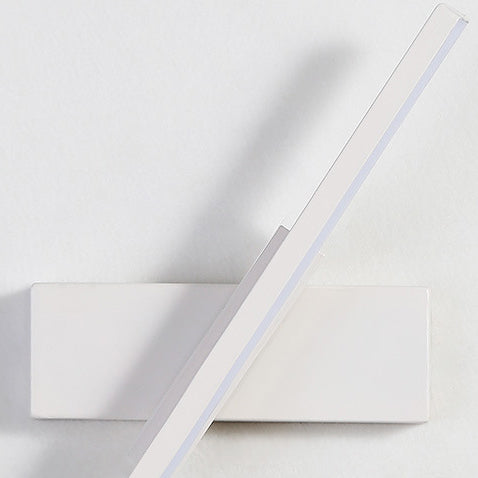 Contemporary Scandinavian Rotatable Long Rectangle Aluminum LED Wall Sconce Lamp For Bedroom