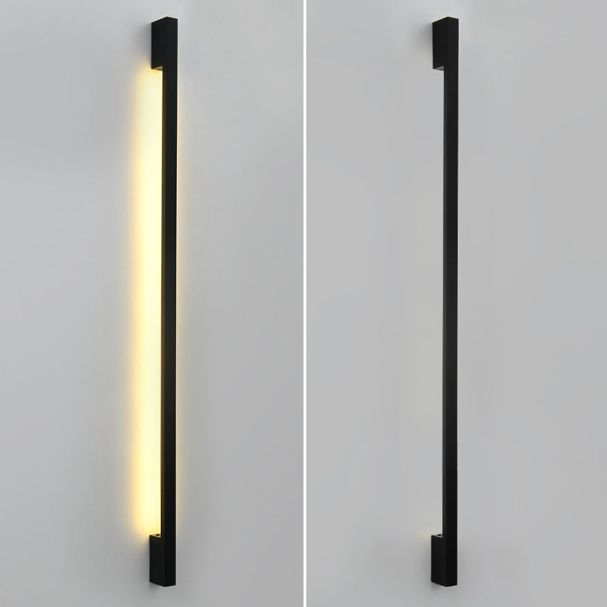 مصباح حائط LED مصنوع من الألومنيوم بقاعدة مستطيلة بتصميم عصري بسيط لغرفة المعيشة